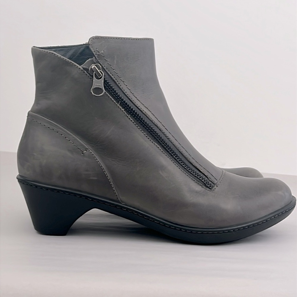 Dansko Billie Grey Ankle Boots Soft Leather Burnished Nappa Grey Womens SZ 8.5 9 - Picture 5 of 14